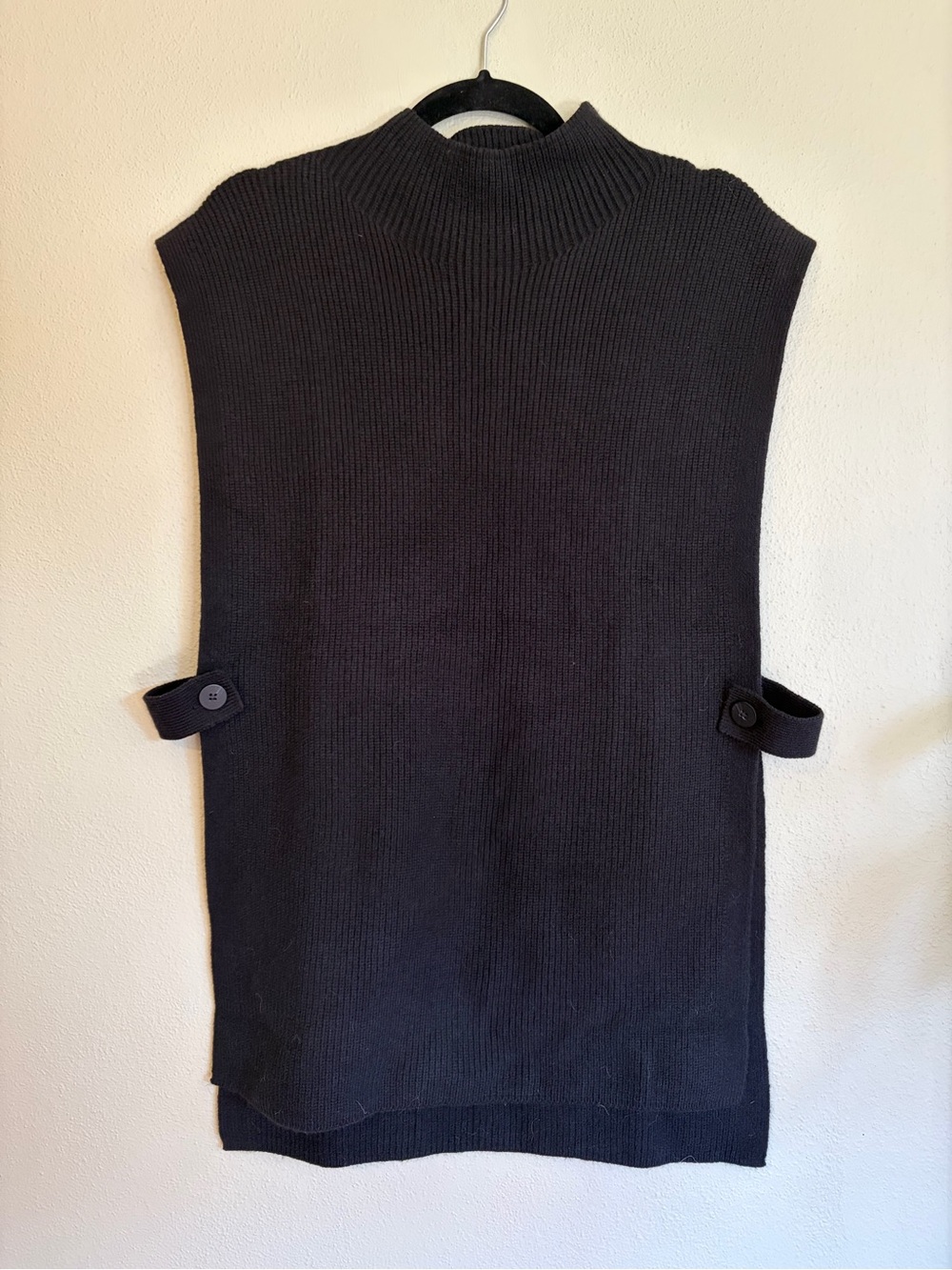 NWT Banana Republic Sweater Bib Poncho, Black, M/L